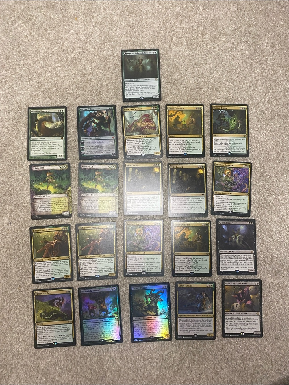 Green/Black Magic Card Lot - 21 Cards